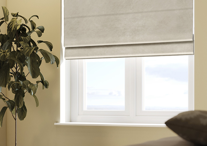 Odessa Velvet, Mushroom - Twist&Fit Roman Blind - Image 5